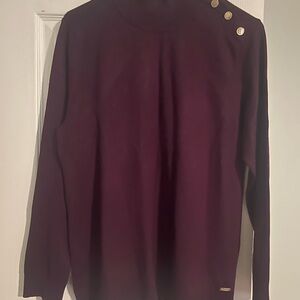 Calvin Klein women’s  Dark Purple Turtleneck Sweater